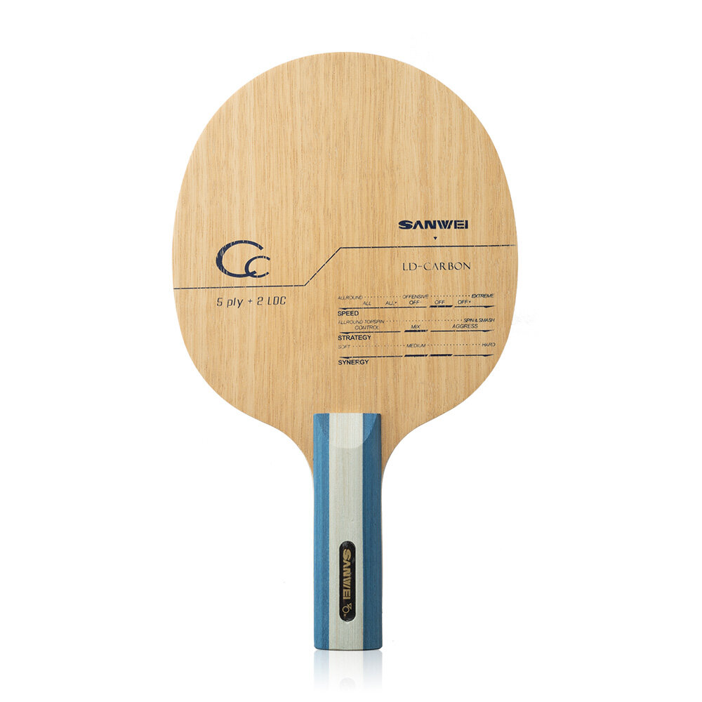 SANWEI CC CARBON ракетка для н – обзор и цена Table Tennis Custom Bat
